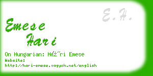 emese hari business card